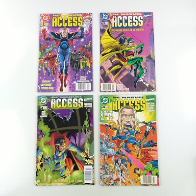 DC/Marvel All Access #1-4 ALL Newsstand Complete Set 1 2 3 4 Lot