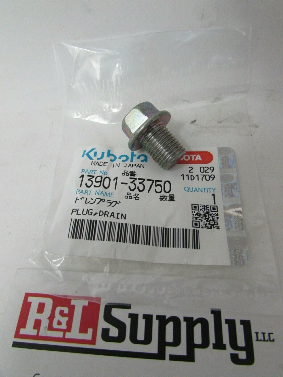 Kubota 13901-33750 Lawn Garden Equipment Engine Oil Drain Plug