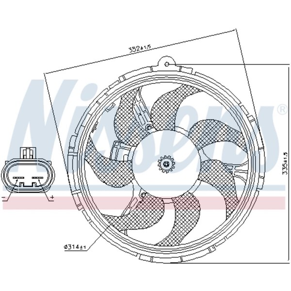 LüFter MotorküHlung KüHlerlüFter Passend FüR Fiat Stilo 1.6 16V 1.2-image
