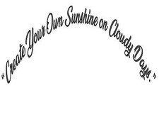 create your own sunshine on cloudy days internal truck sticker