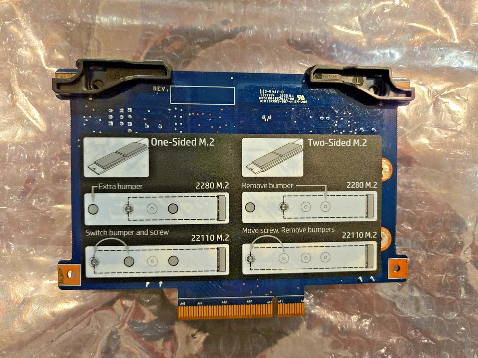 HP Z8 G4 933576-001/864764-003 HP PCIe 3.0 NVMe Dual M.2 w/256GB installed - Image 2 of 4