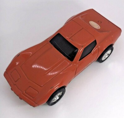 VINTAGE TONKA ACTION ORANGE CHEVY CORVETTE STING RAYSTEEL CAR