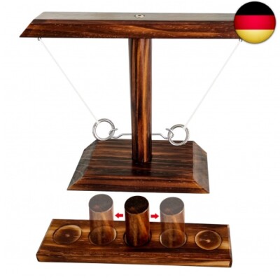 Hook Ring Toss Game: Holz Tischplatte Ringwurfspiel Erwachsene Wurfspiel