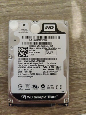 Platine zur Datenrettung: 320GB Western Digital WD3200BEKT-75PMVT0