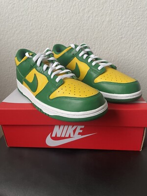 EU Größe 45 Nike Dunk Low Green/Pine/Varsity Maize/White 2024 Brazil Neu u. OVP