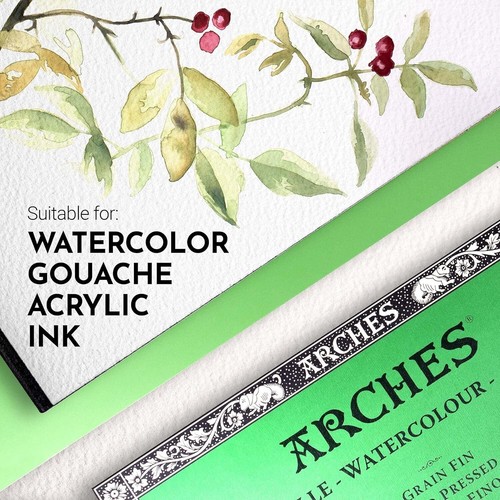 Blocco Acquerello 8x10 Pollici Carta Bianca Naturale 100% Cotone - 20 Fogli di Wat... - Foto 4 di 8