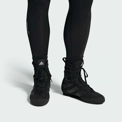 black and white adidas boxing boots