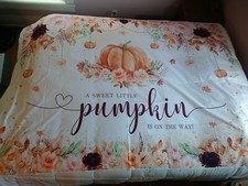 Little Pumpkin Baby Shower Backdrop 7x5ft A Little Sweet Pumpkin is On The Wa...