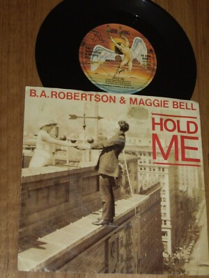 B.A. ROBERTSON & MAGGIE BELL *RARE 7'' 45 ' HOLD ME ' 1981 VGC+