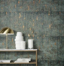 Tapete Vlies Patina Kork anthrazit kupfer Metallic Marburg 85751 (8,81€/1qm)