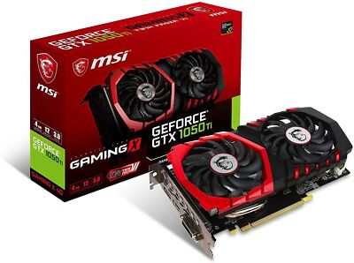 MSI Graphic Cards GTX 1050 TI 4GB GDDR5 GTX-1050-TI-GAMING-X-4G