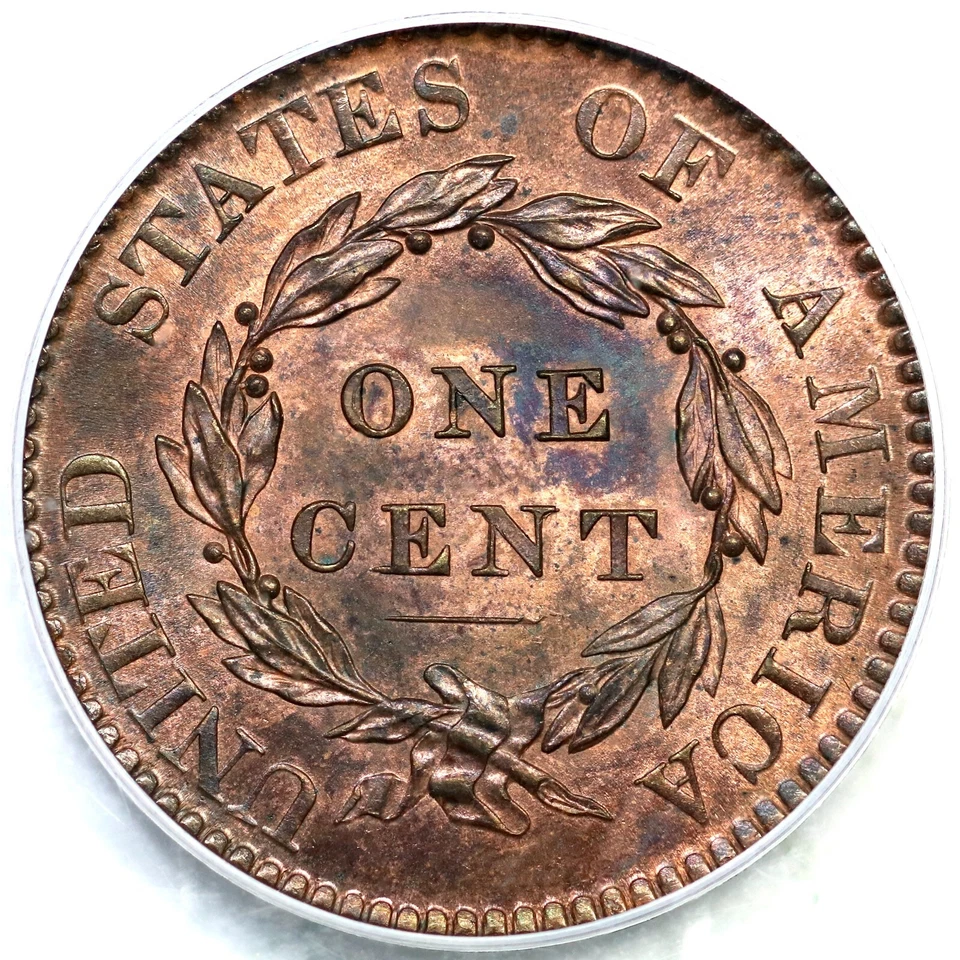 1820 N-13 R-1 PCGS MS 64 RB Lg Date Matron or Coronet Head Large Cent Coin 1c - Image 2 of 3