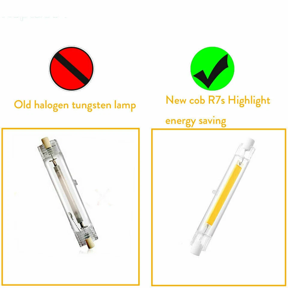 R7s LED 78mm 118mm 25W 15W 12W 7W Dimmable Bulb Ceramic Glass Tube Light Lamp EM - Image 4 of 4