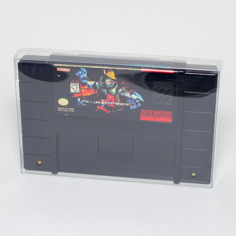 10 x Super Nintendo SNES Cartridge Clear Plastic Protective Game Box Sleeve Case - Image 2 of 4