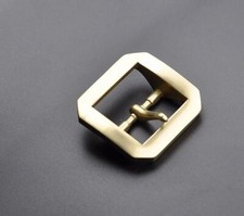 Octagonal Solid Brass Pin Belt Buckle for Men Women Leatherwork craft DIY 40mm