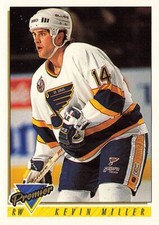 1993 Topps Premier Kevin Miller 8 St. Louis Blues