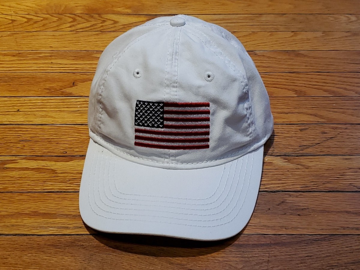 White Hat With Patriotic Adjustable