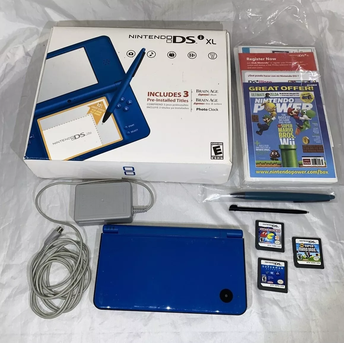 Nintendo DSI XL Midnight Blue Handheld System Tested and Working