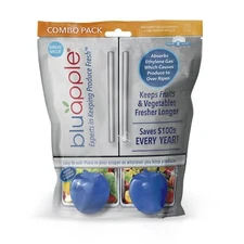 Bluapple One-Year Combo Pack Produce Saver + Refills for Fresher Produce