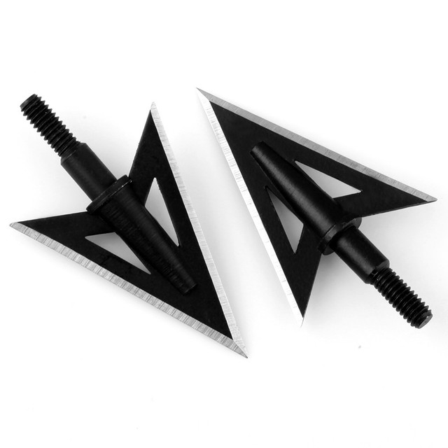 6 X Metal 2 Fixed Sharp Broadheads Blade 100 Grain Hunting Archery