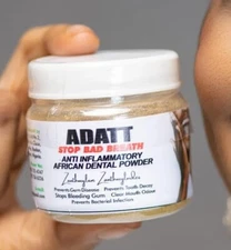 Adatt Anti-Inflammatory African Dental Care Tooth Powder, 100% Organic