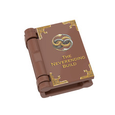 The Neverending Build Book - Minifig Accessory - Custom Printed - Brick City