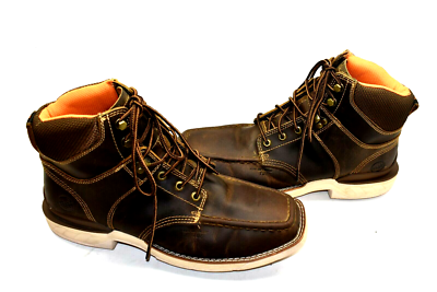 Double H Brunel Lacer Brown Leather COMP Toe Lace Up Western  display picture 2