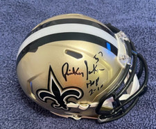 RICKEY JACKSON AUTOGRAPHED NEW ORLEANS SAINTS  MINI HELMET W/COA  HOF 2010 & PIC