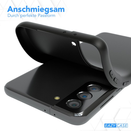 Do Samsung Galaxy S21 Plus 5G Futerał ochronny Backcover Pokrowiec Etui Matowe Czarne - Zdjęcie 5 z 7