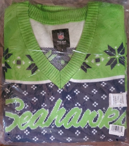 Seattle Seahawks Green Small Women's Long Sleeve Sweater - NFL Team Apparel - Picture 3 of 4