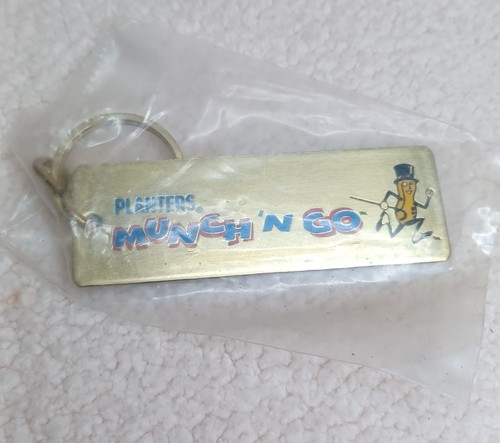Vintage Brass Planters Peanuts Munch 'N Go Advertising Key Chain Mr Peanut - Picture 4 of 18