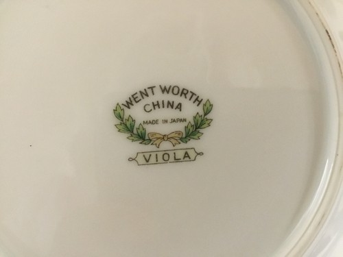 Vintage Set of 6 Viola Went Worth Fine China of Japan Purple Violet Soup Bowls - Picture 9 of 9