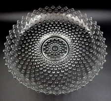 VINTAGE 12" DUNCAN & MILLER HOBNAIL PATTERN GLASS SERVING BOWL / DISH