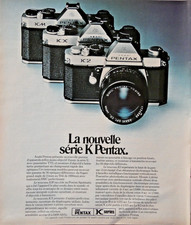PUBLICITÉ DE PRESSE 1975 ASAHI PENTAX  APPAREIL REFLEX SÉRIE K PENTAX
