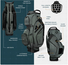 Sunday Golf Big Rig 14-Way Cart Bag Full Length Dividers