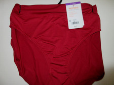 Warners HI CUT brief panties no pinch dig free polyester 5138 Red womens  9/2XL
