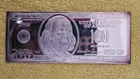 4 Troy Oz .999 Fine Silver Bar. 2003 One Hundred Dollar Washington Mint Bill.