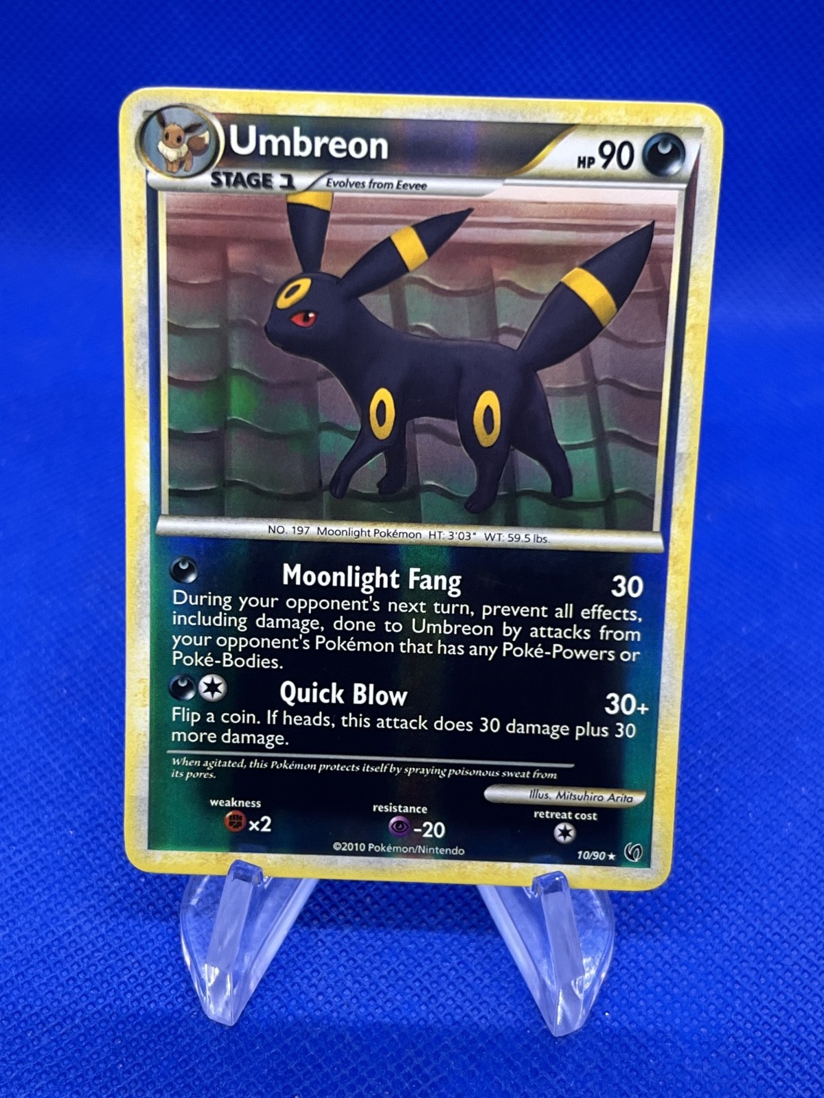 2010 Pokemon HGSS Undaunted Umbreon 10/90 Reverse Holo Rare LP