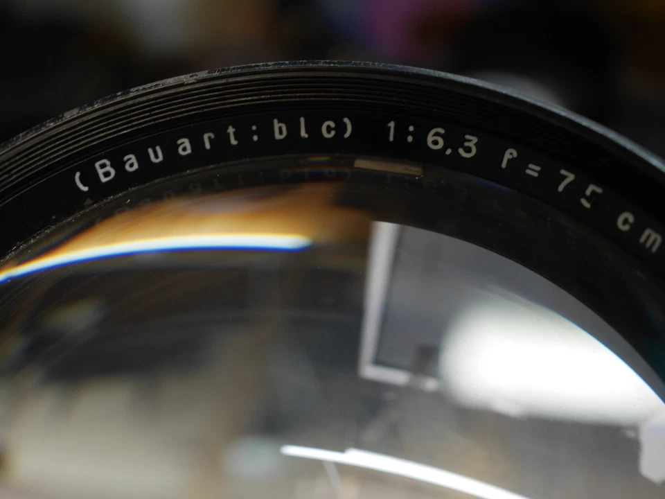 Zeiss obiettivo aereo militare 75 cm f6.3 obiettivo enorme dovrebbe coprire formato ultra grande - Immagine 3 di 4