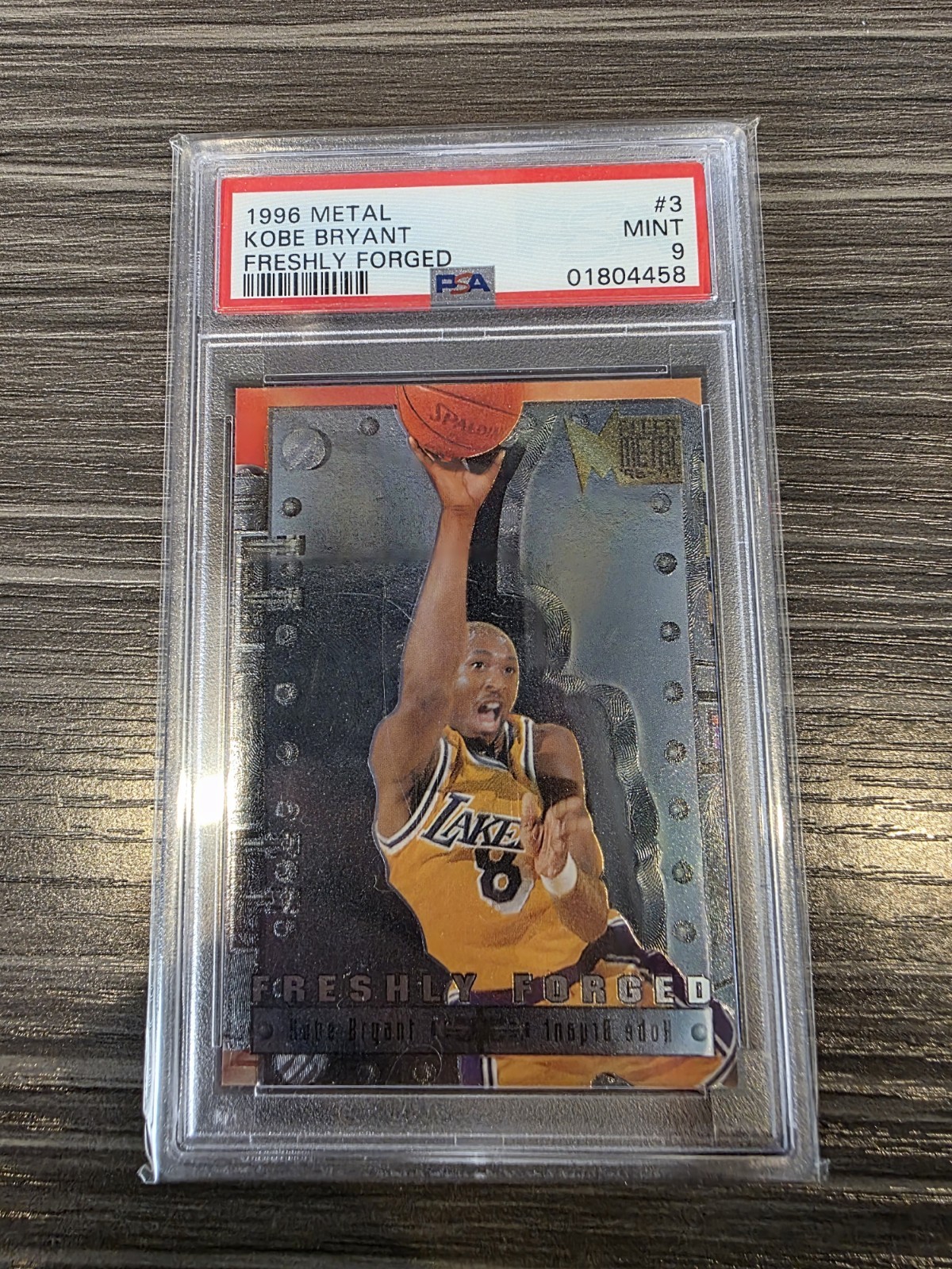 1996 FLEER METAL FRESHLY FORGED #3 KOBE BRYANT ROOKIE RC PSA 9