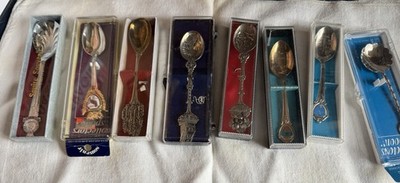 Assorted collectors Vintage Souvenir Spoons Lot Of 8 New