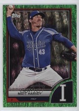 2023 Topps World Baseball Classic Green Sparkle Foil 64/75 Matt Harvey #25 0bz6