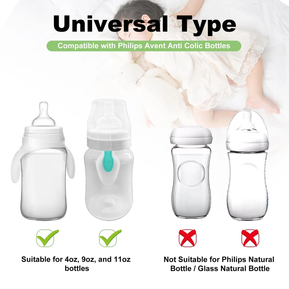 4 Stück Babyflaschen Griff für Philips Avent Anti-Kolik Flaschen Ergonomisch ... - Bild 2 von 4