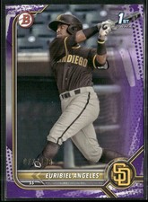 2022 Bowman #BP-32 Euribiel Angeles Prospects Purple Pattern #/199
