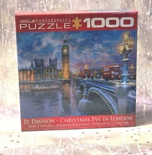 EuroGraphics Christmas Eve in London Puzzle 1000 Pieces New Sealed!
