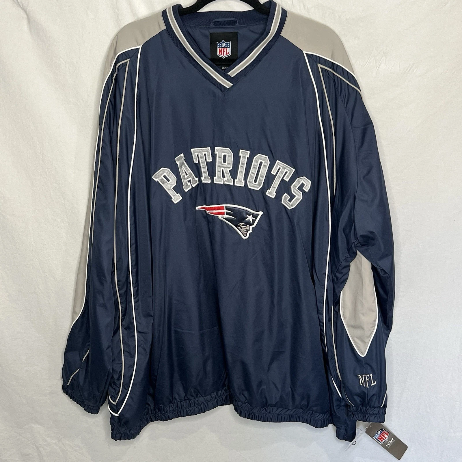 NWT New England Patriots NFL Team Apparel Lined Windbreaker Men's Jacket Sz 5XL