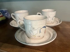 Vintage Marmalade Geese Cup & Saucer Set Of 3