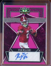 Ryan Williams 2024 Leaf Valiant Football Auto Pink 2/7 - Alabama