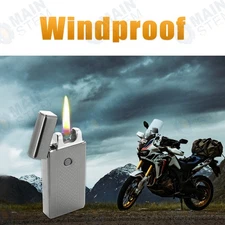 USB Charge Dual Arc Plasma Lighter Electric Windproof Flameless Cigarette