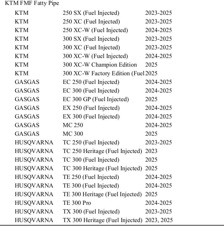 KTM OEM FMF Fatty Pipe 2023-2025 KTM 250-300 XC/SX Foto 4 de 4